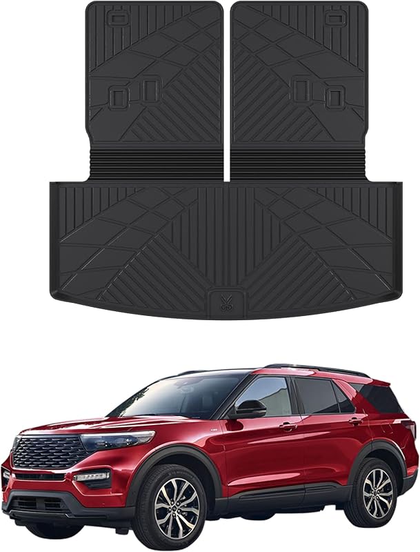 Forro de porta-malas com revestimento para encosto para Ford Explorer 2020–2026, TPE, 6 e 7 lugares, Dattumar