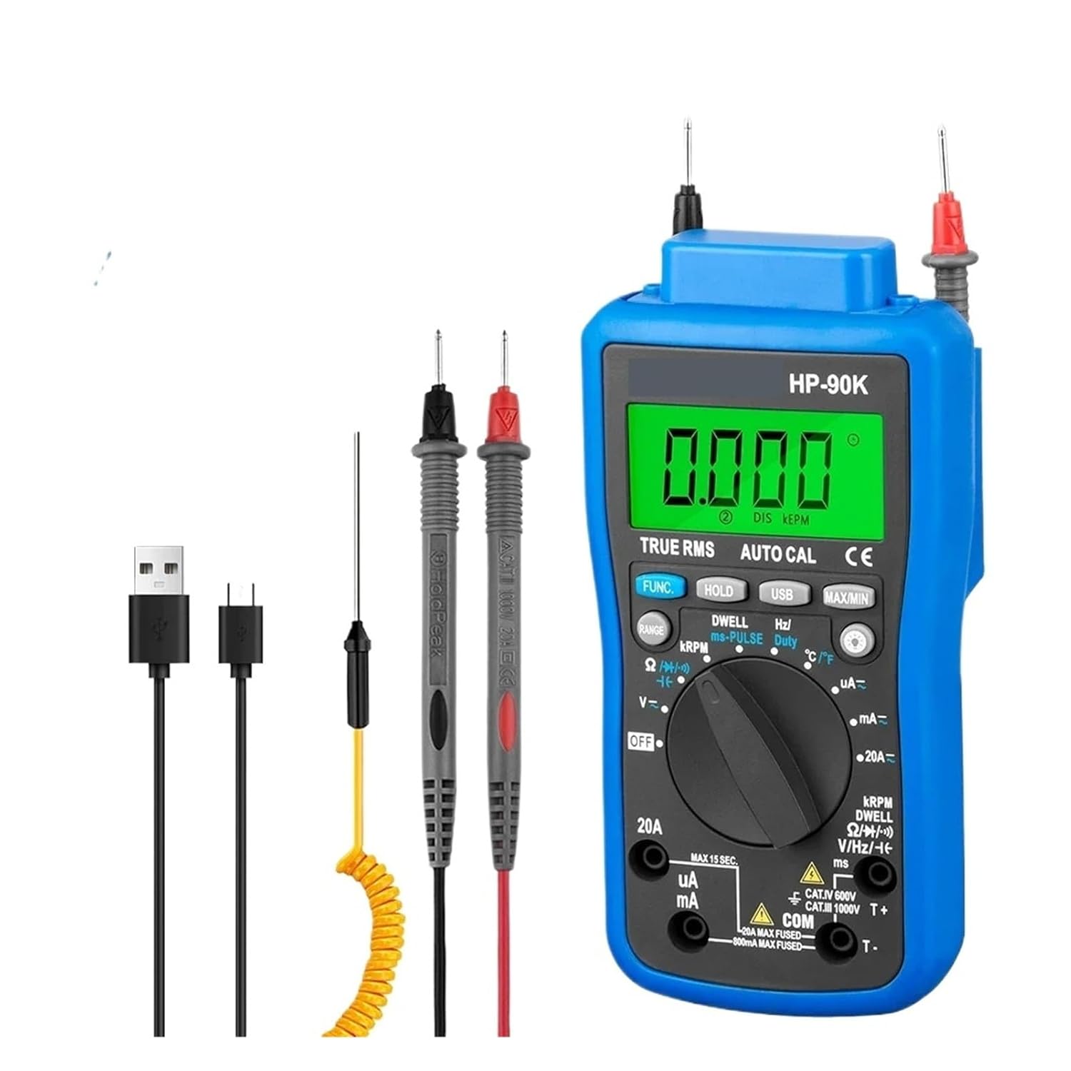 Universal Meter Digital Engine Analyzer Tester HP-90K Range Car Diagnostic Tool with Data Output By USB Automotive Multimeter Digital Universal Meter
