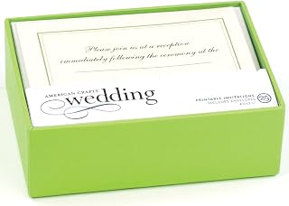 Branch Embossed Printable Invitation/Envelope 25-Pack: 4 Bar