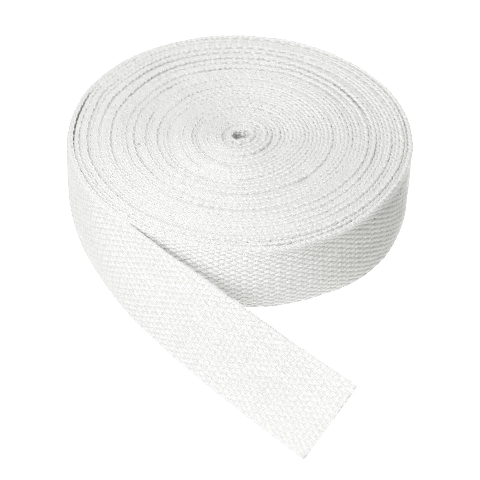 sourcing map Cotton Twill Tape, 3.2cm x 9.2M Cotton Ribbon Bias Binding Tape Trim Webbing Straps for Sewing DIY Crafts Gift Wrapping, White