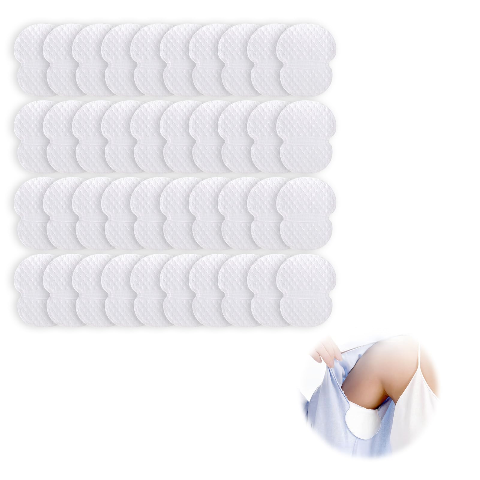 40 Parches Almohadillas Sudor Axilas Mujer Hombre, Parches Antitranspirante Axilas, Invisibles y Cómodos para las Axila - Protección Antimanchas de Sudor para Mujeres y Hombres