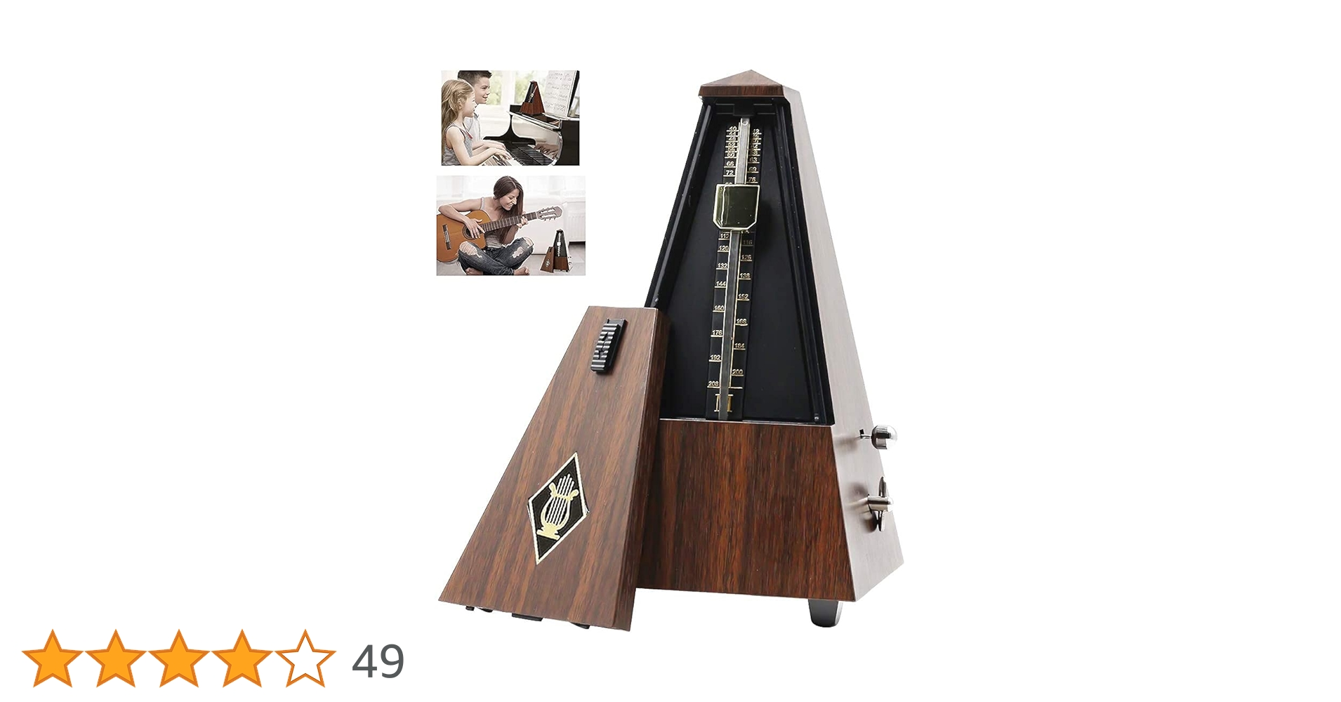 アンティーク　YAMAHA 木製メトロノーム ダークブラウン Amazon | メカニカル メトロノーム アンティーク メカニカル