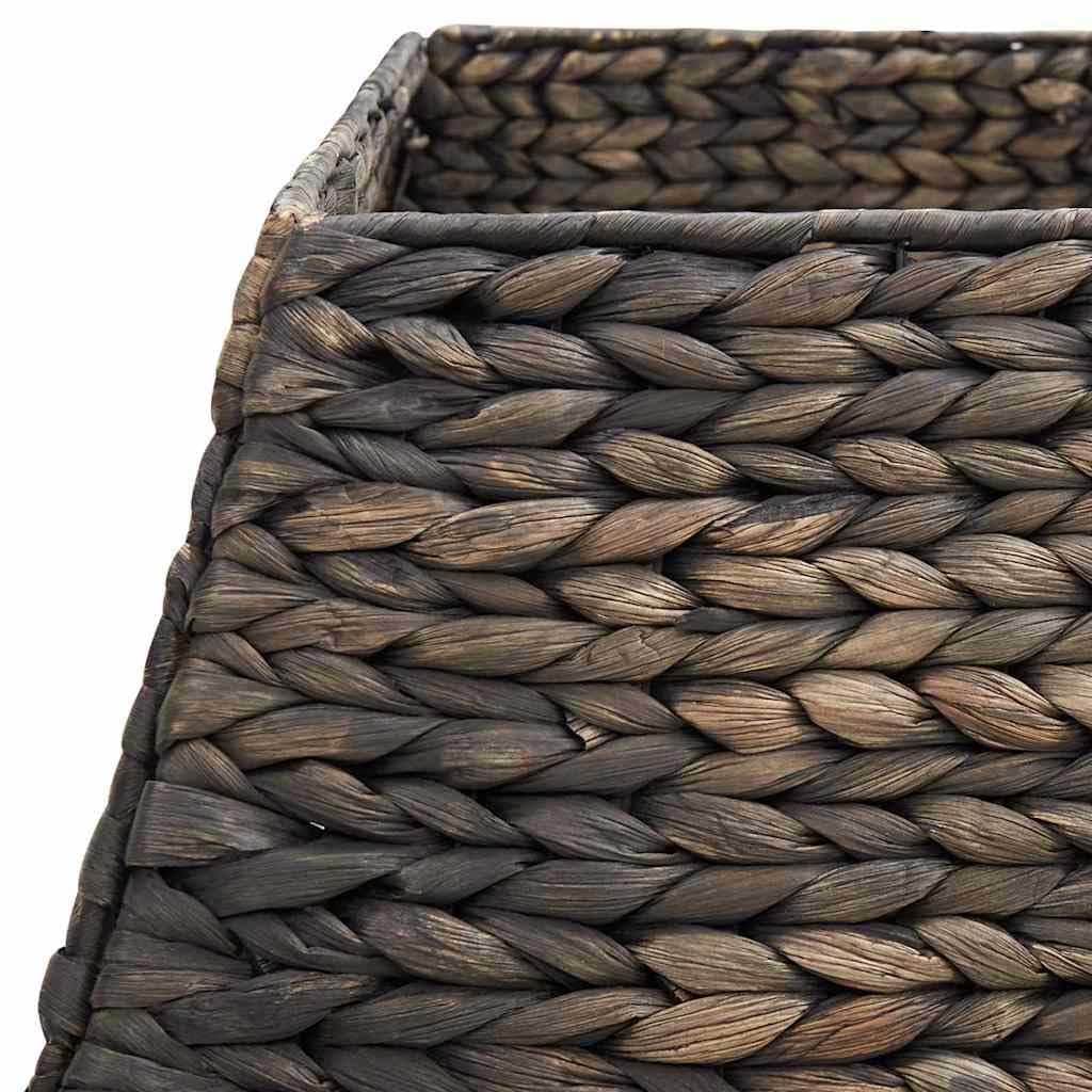 Collier de sapin de Noël noir en jacinthe d'eau, 50 x 50 x 25 cm, tapis de sapin durable, housse de support de sapin chic pour salon, extérieur protégé