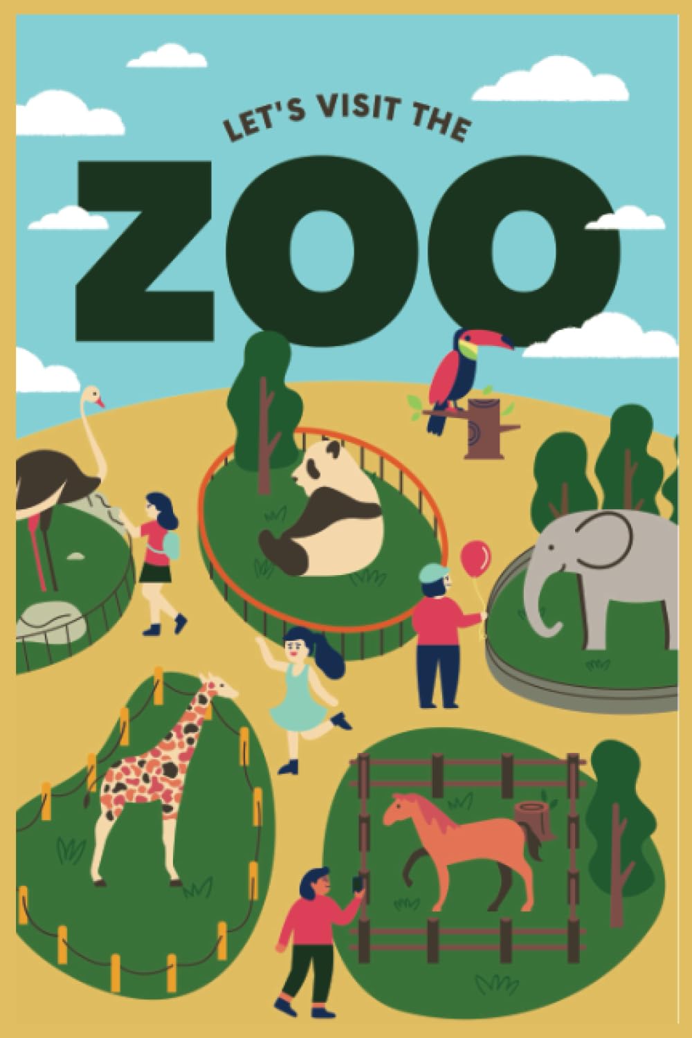 Wild Safari: A Zoo Animal Coloring Book for Kids