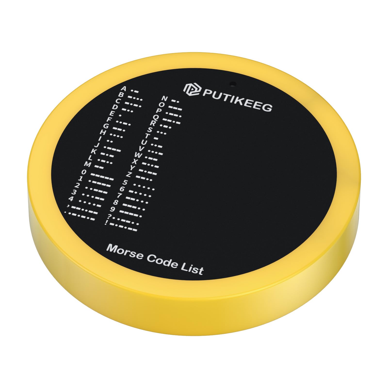 PUTIKEEG Morse Code Round Table Key morse code List Learning Shortwave Radio (Yellow)-image-22