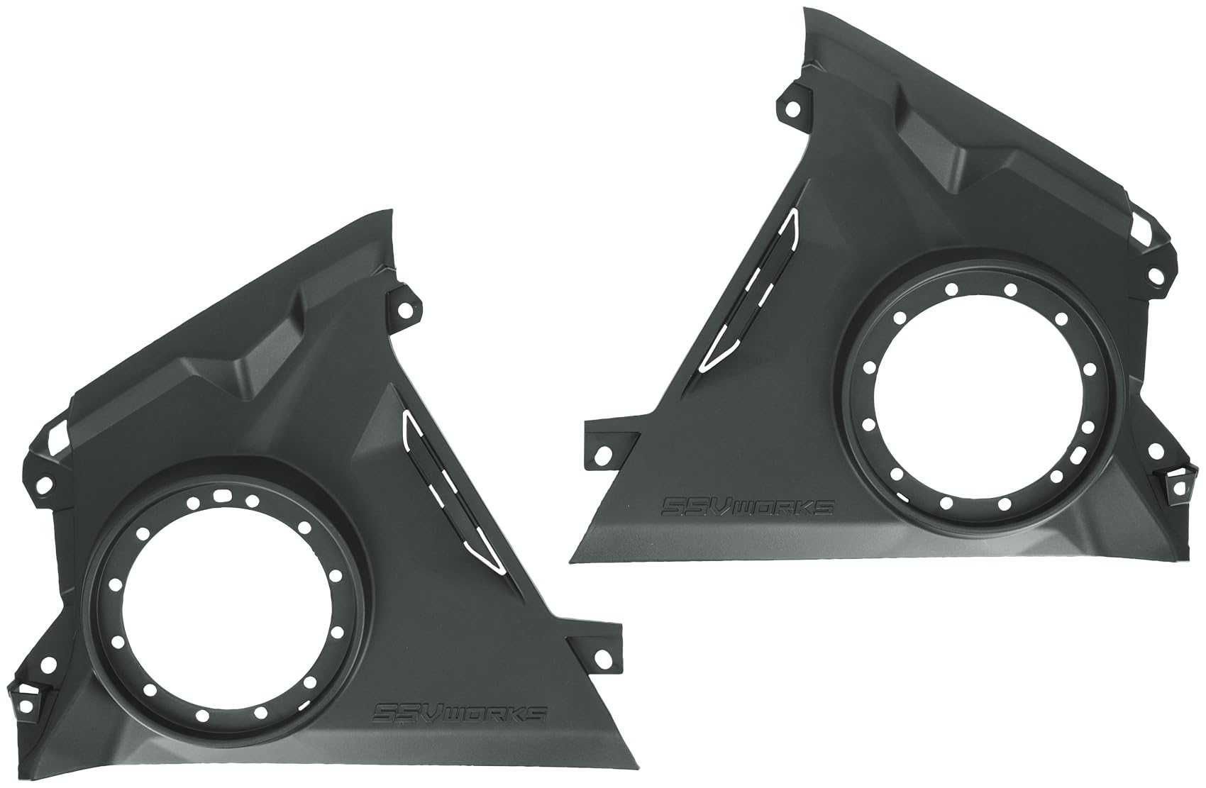 Audiosavings Bundle: 240-MAVR-F65U 6.5 Front Dash Speaker Enclosure Pods Can-Am Maverick R Bundle with Rock Anywhere Waterproof Portable Bluetooth Speaker+TWS Stereo Linking (2 Items)