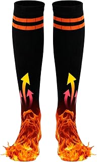 Electric Heated Socks - Washable Winter Warmers Heating | Portable Electric Long Heating Socks - For Cold Weather Fishing Skiing Backpacking Camping Sports Cycling