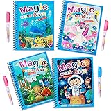 Fácil de Usar para Niños: Solo necesita desenroscar la punta del bolígrafo, verter agua limpia y apretarla para colorear. diseño de hojas sueltas hace que sea fácil para pasar las páginas sin dejar pliegues.