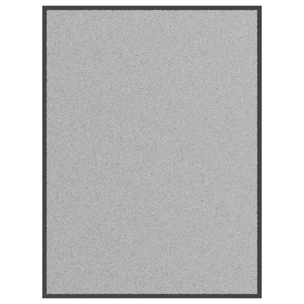 Paillasson gris 90 x 120 cm antidérapant grand format pour entrée