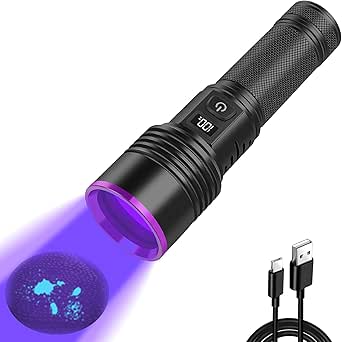 WINDFIRE Blacklight Flashlights UV Light 365nm, USB-C Rechargeable