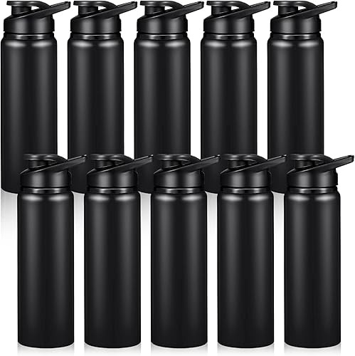 CHENGU 4 botellas de agua de aluminio de 24 onzas, botellas reutilizables de aluminio ligeras, tapa a presión, paquete múltiple de agua deportiva,