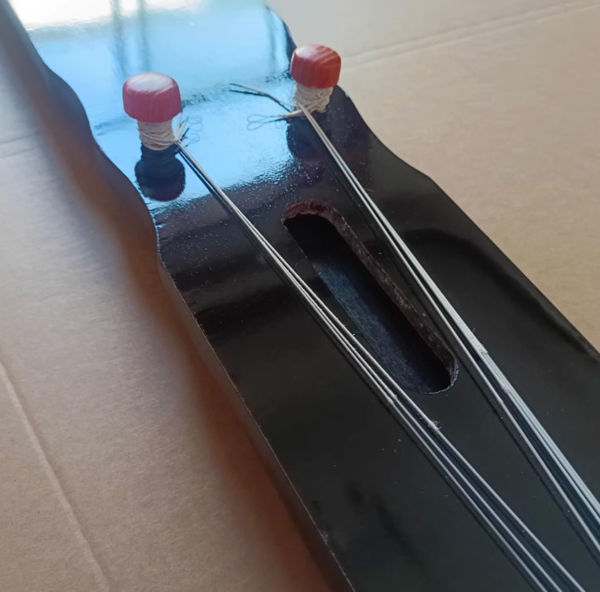Guqin Old Paulownia 7 cuerdas negro China instrumentos de cuerda