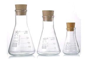Science Lab Hydrometers: Glass Erlenmeyer Flask Set for Precise Measurement