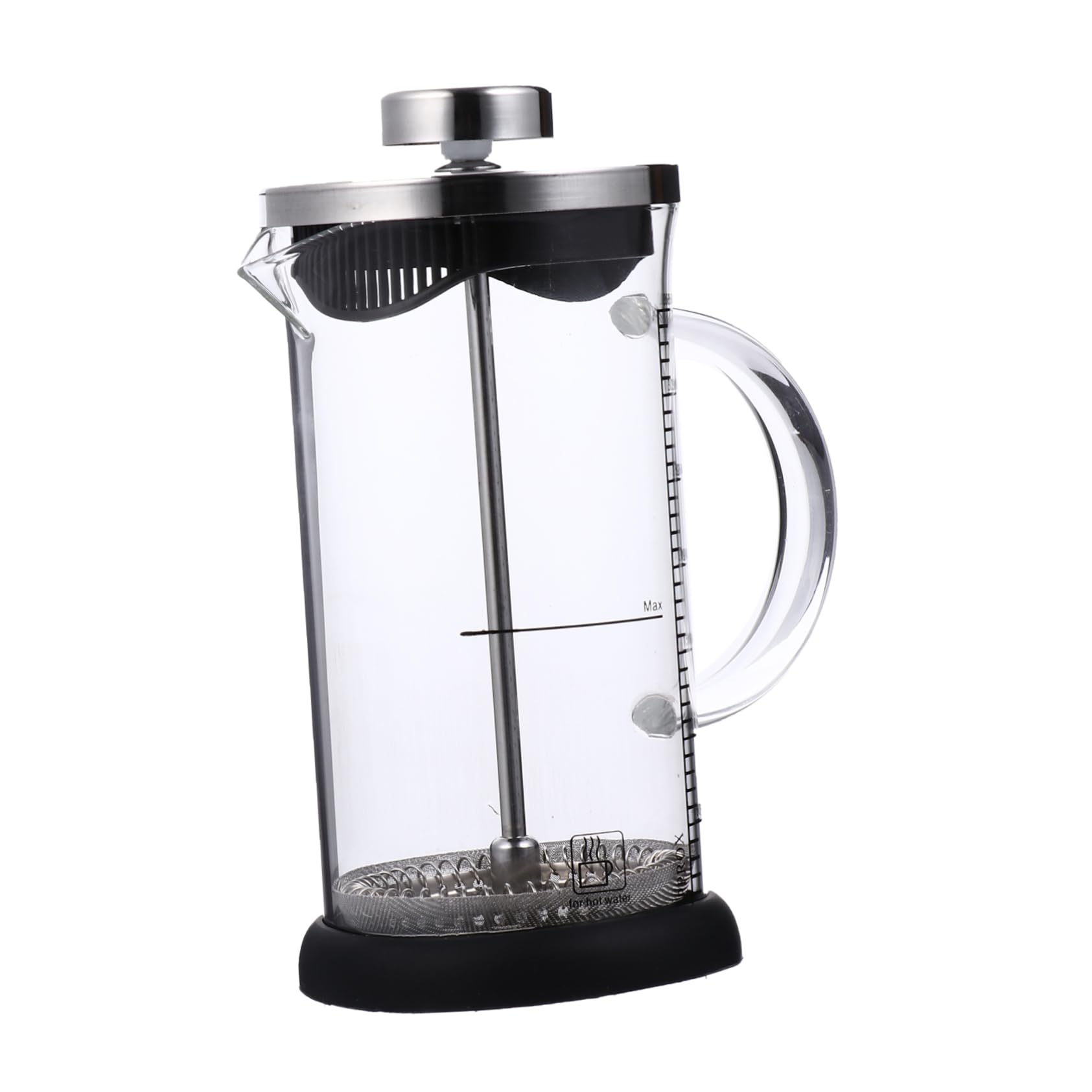 Cabilock Stainless Steel Press Heat Resistant Coffee Pot Stovetop Easy to Use for Home Office