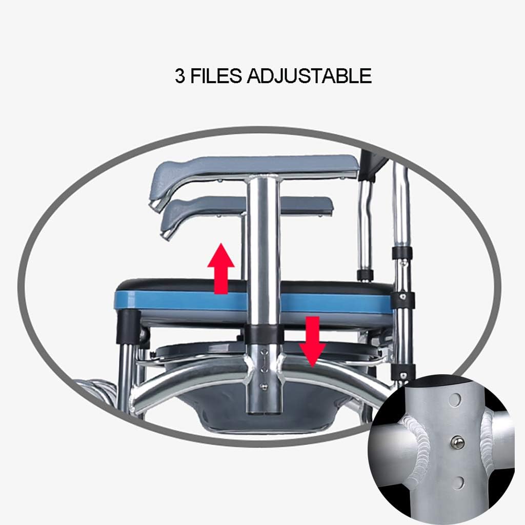Medical Wheeled Detachable Commode Chair/Senior Bath Chair/Wheelchair with Brake Transport Chair