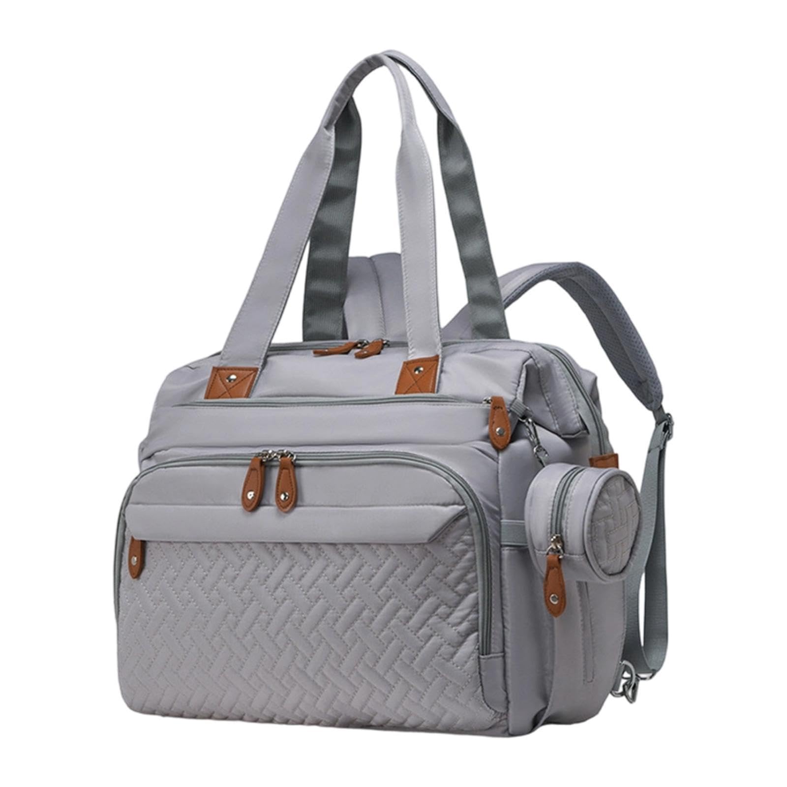 Generic Wickelrucksack, Reisetasche, Große Kapazität, Verschleißfest, mit Schuhfach, Schnulleretui, Kleidung, Grau