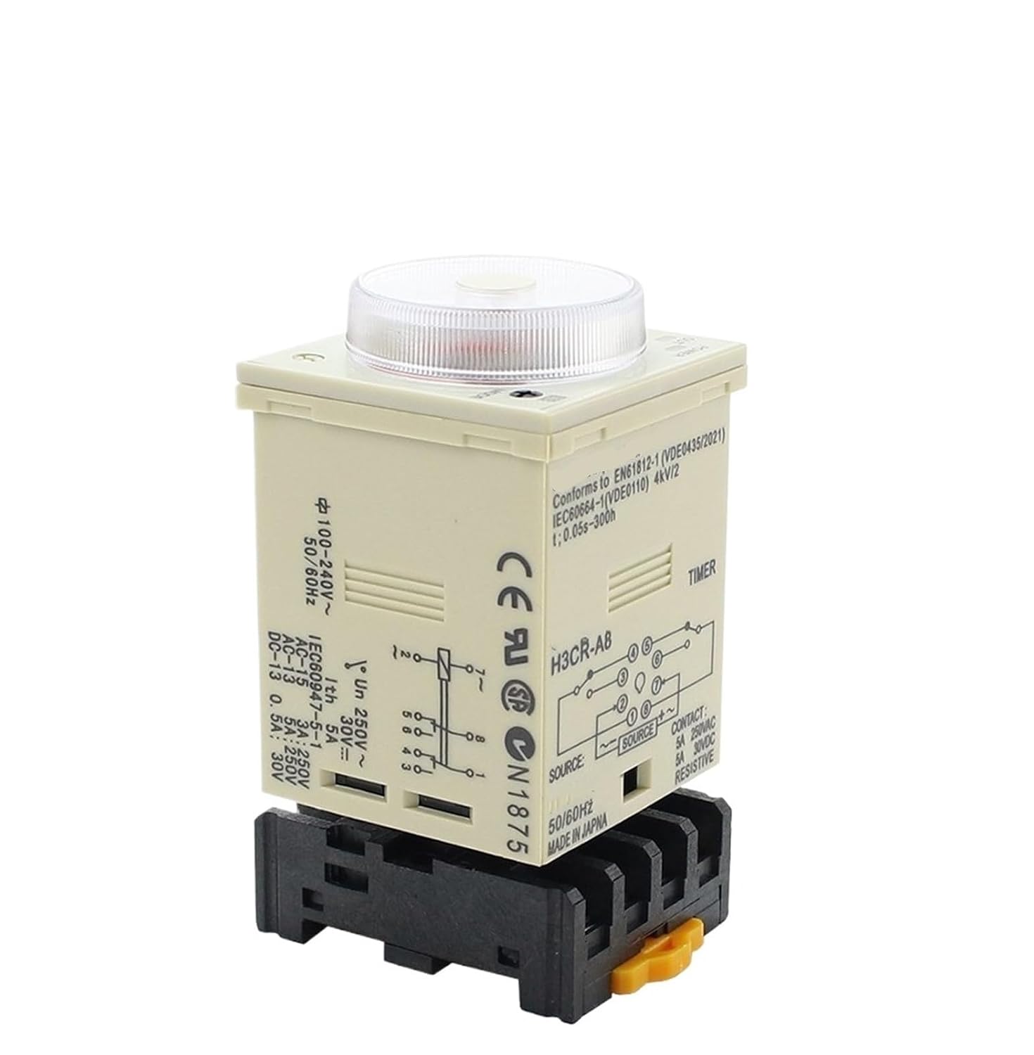 24-220VH3CR-A8 8 pin time Relay/Timer 100-240VAC 12V-48V/AC/DC 24-240VAC/DC(H3CR-A8 24-220VAC-DC)
