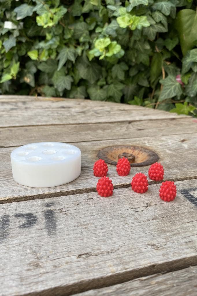 Rufus Concept Ahududu Sekizli Mum Kalıbı (Silikon) (1,4 x 1,4 x 1,5 cm) (Küçük Süsleme Kalıbı) 1 Adet