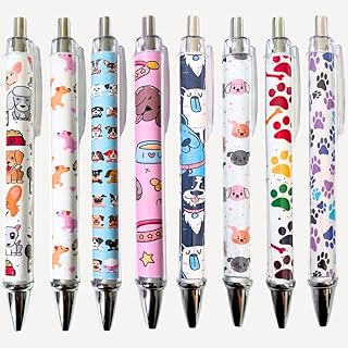 YJ PREMIUMS 8PC Dog Writing Pens Veterinary Ballpoint Ink Pen Set for Dogs Lovers