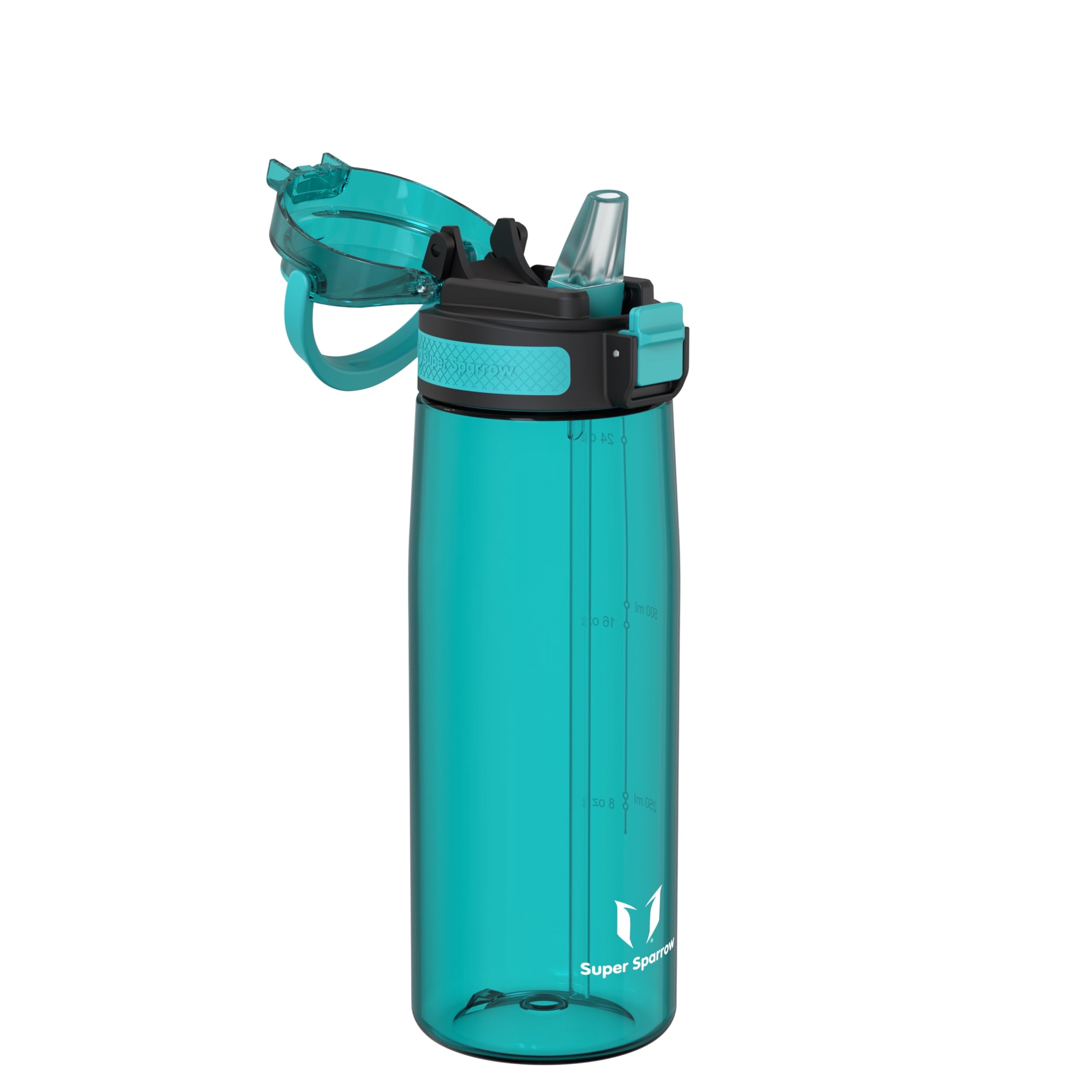 Super Sparrow Borraccia - TouchSip Sportiva Bottiglia - 500ml/750ml/1L - Tritan Senza BPA, a Prova di Perdite - Borracce con Cannuccia Ideale per Scuola e Sport