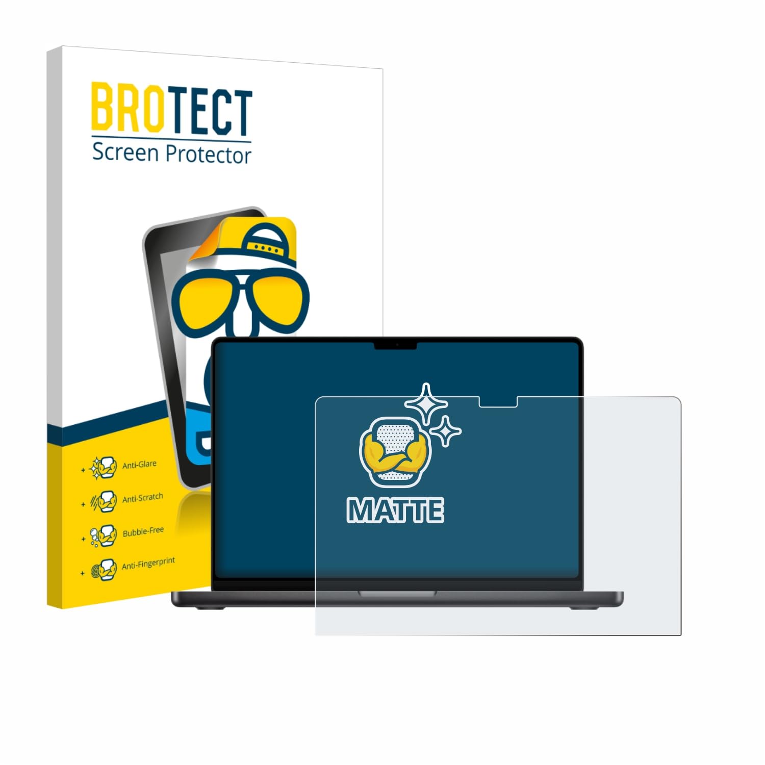 BROTECT Protector Pantalla Anti-Reflejos para Apple MacBook Pro 16" M5 2026 Película Mate Anti-Huellas