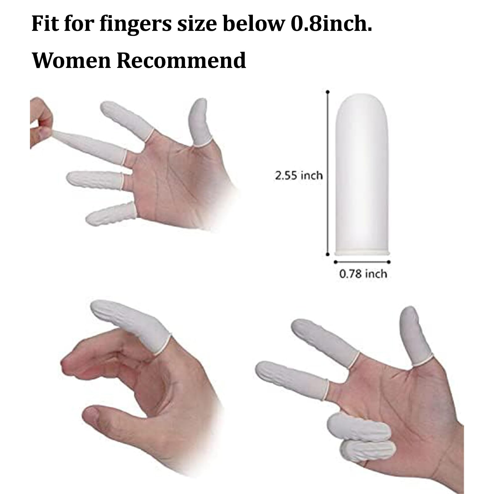 Cuttte (Approx. 330 PCS) Latex Finger Cots, Disposable Medium Fingertips Protector Finger Gloves Finger Covers