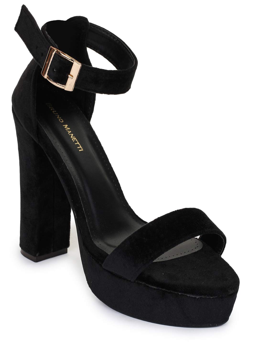 Bruno Manetti Women Black Suede Heels (B07ZNT1PZN) Amazon Price History, Amazon Price Tracker