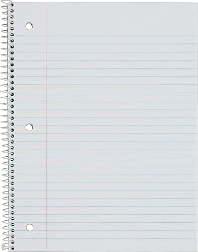 Miniatura 7 de Oxford Cuaderno de 1 materia, 8" x 10-12", regla ancha, 100 hojas (65031)