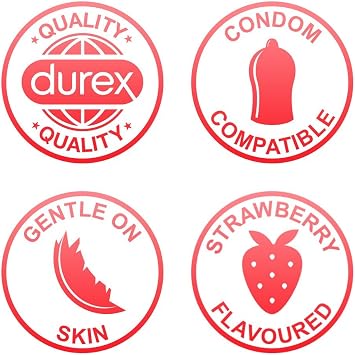 Durex Saucy Lubricant, 50 ml, Strawberry Flavoured