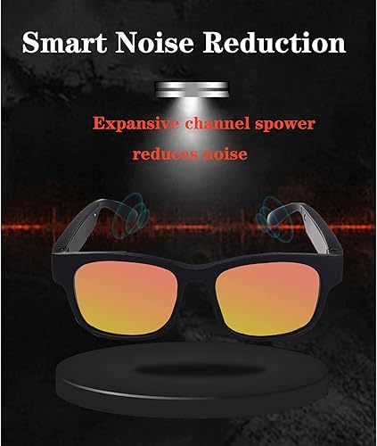 Miniatura 3 de IVY Lentes inteligentes, lentes de sol de audio inalámbricos Bluetooth con auriculares abiertos y llamadas manos libres, color negro glamour Negro