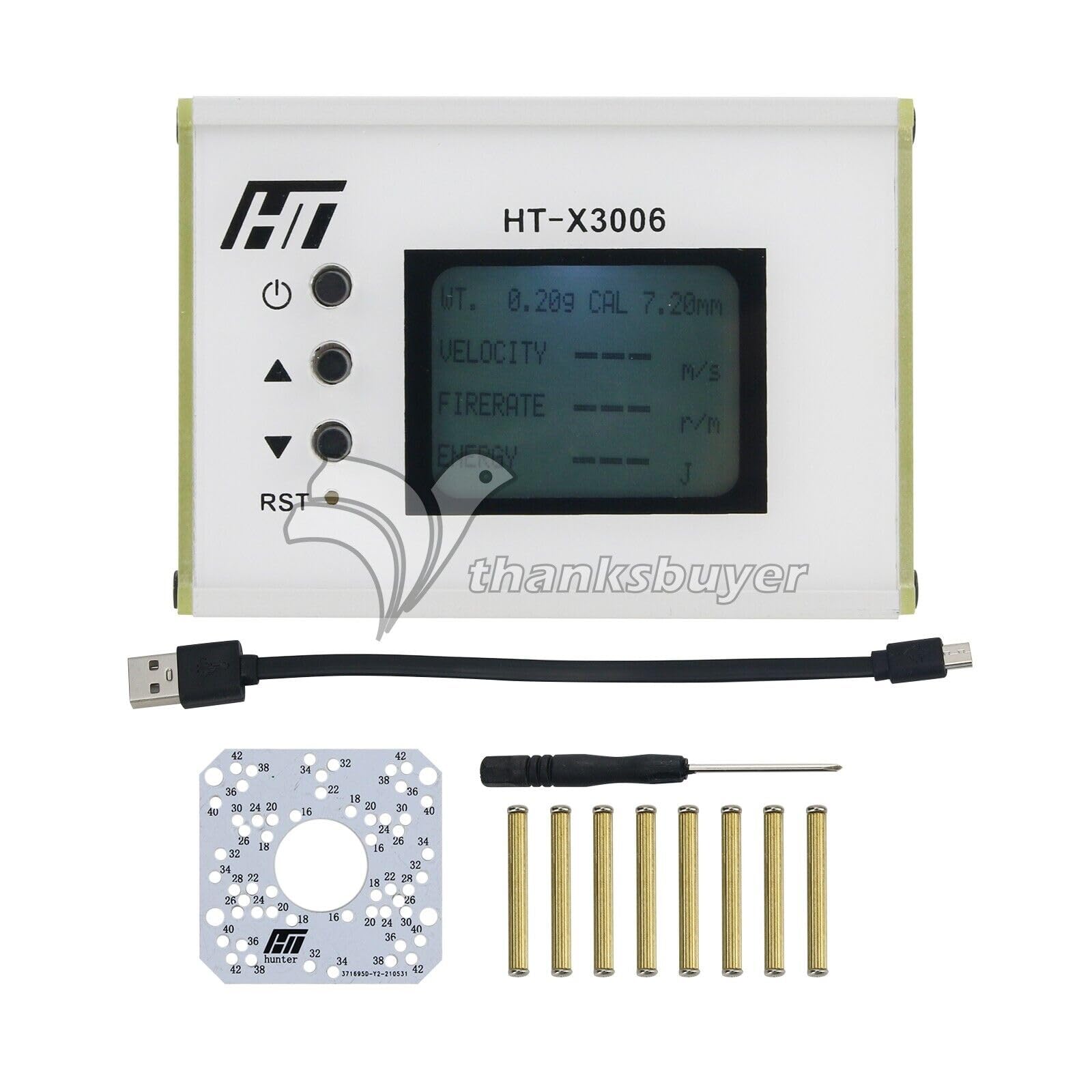 HT-X3006 Ballistic WiFi Chronograph for Sports Shooting | High-Precision Velocity Meter for Pistol & Rifle | Measures MPS & FPS with Decimal Accuracy | Wireless Data Transfer & Real-Time Readings