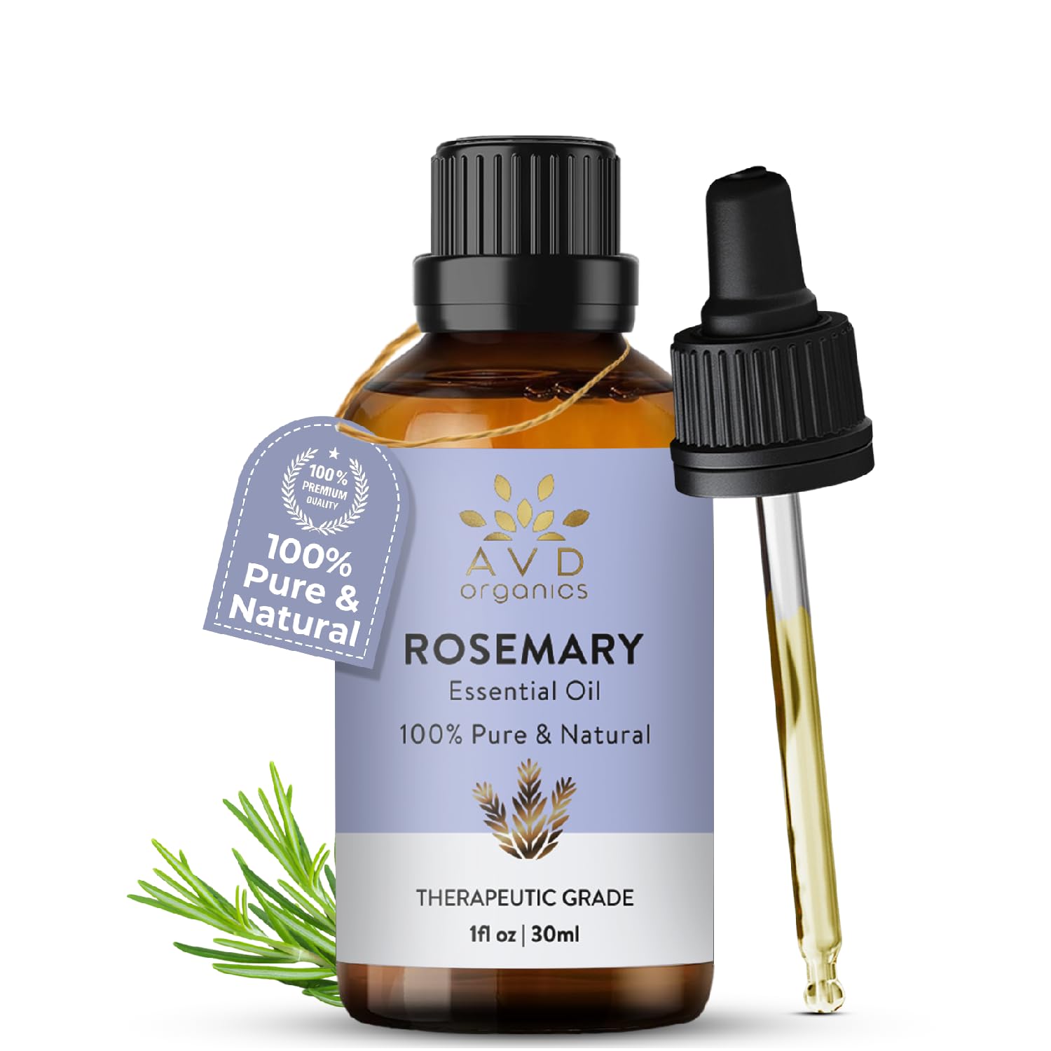 Sponsored Ad – AVD Organics Rosemary Essential Oil for Hair Growth | 100% Pure and Natural Therapeutic Grade Hair Oil for Scalp Nourishment & Hairfall Control | 1 fl. Oz