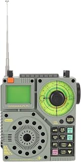 Portable Radio, FM MW SW AIR VHF All Band Bluetooth Radio, SOS Alarm APP Remote Control, Supports Memory Card AUX IN Playback, for Outdoor Camping