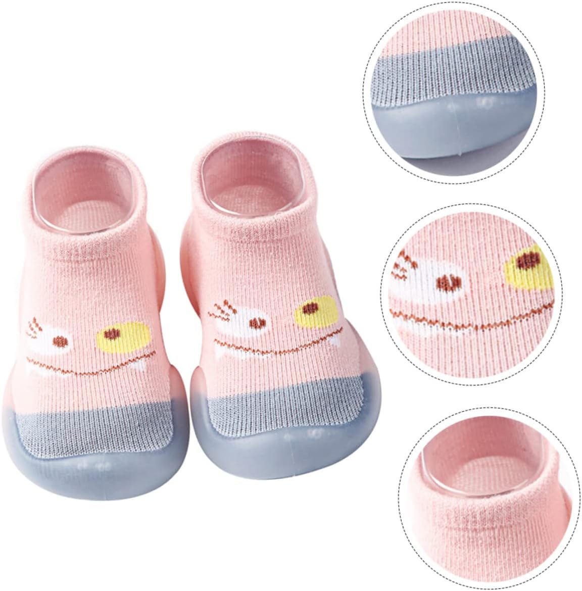 VALICLUD Socks Shoes First Babies Slipper Socks House Shoes Non Socks White Indoor Knitted Walking