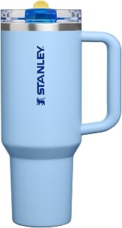 STANLEY Quencher ProTour Flipstraw Tumbler, 40 oz, Cornflower Admiral Blue | Built-In Straw & Handle | Cupholder Compatible for Travel | Leakproof Insulated Stainless Steel Cup | BPA-Free