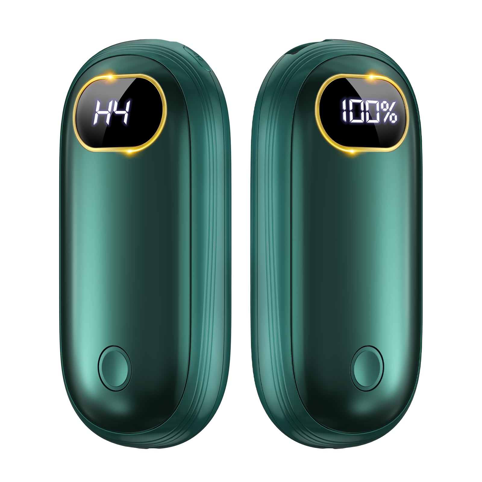 Hand Warmers - 14000mAh Hand Warmers Rechargeable 2 Pack with LED Display & LED Light, 18Hrs Warmth 4 Levels Heat Up to 131℉, Portable Electric Hand Warmers Reusable Power Bank for Camping, Golf