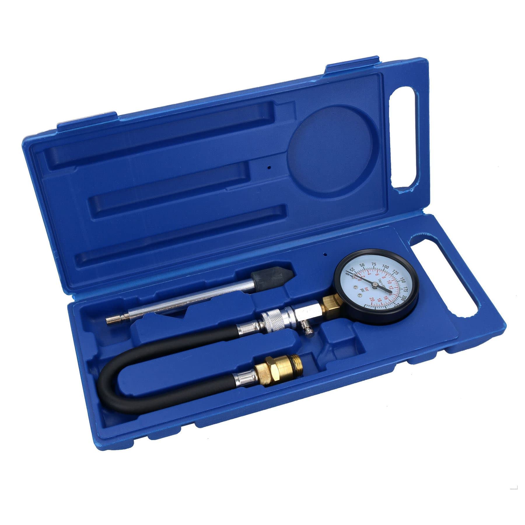 Compression Tester kit for Petrol Engines 0-300psi / 0-2000kpa 14 & 18mm AT460