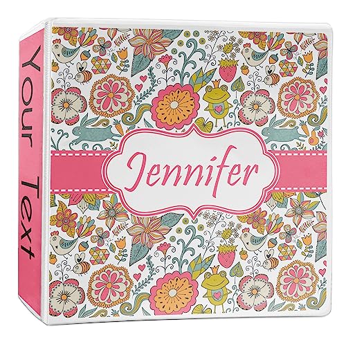 Personalized Wild Garden 3-Ring Binder - 2 inch