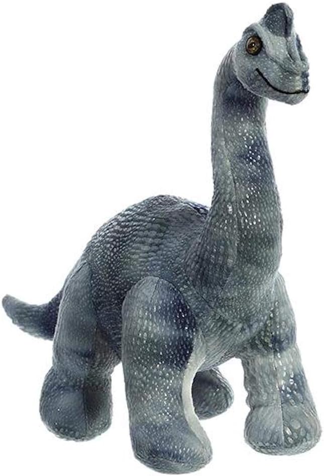 Aurora® Ferocious Dinos & Dragons Diplodocus Stuffed Animal - Prehistoric Fun - Cuddly Companions - Gray 13 Inches