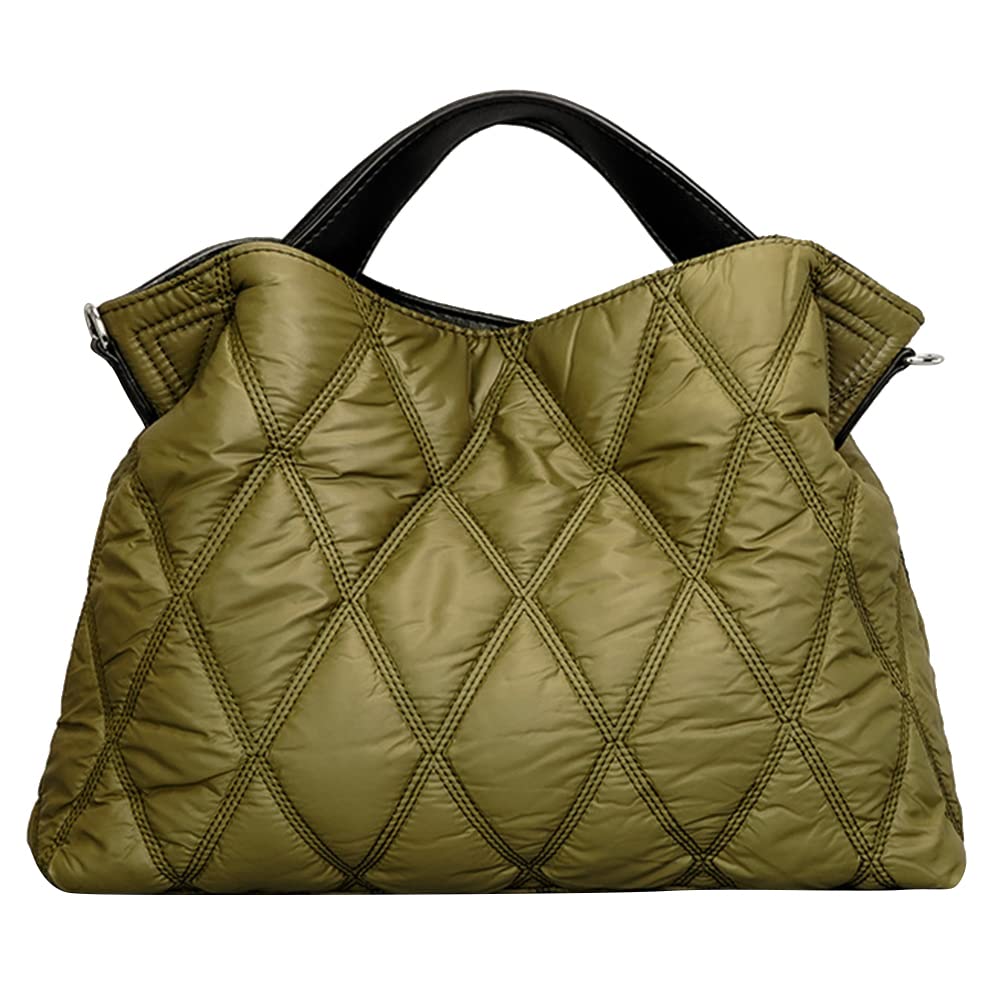 bolso de hombro elegante Otoño Invierno bolsos de mano para mujer moda Simple suave cálido Nylon portátil para compras de fiesta
