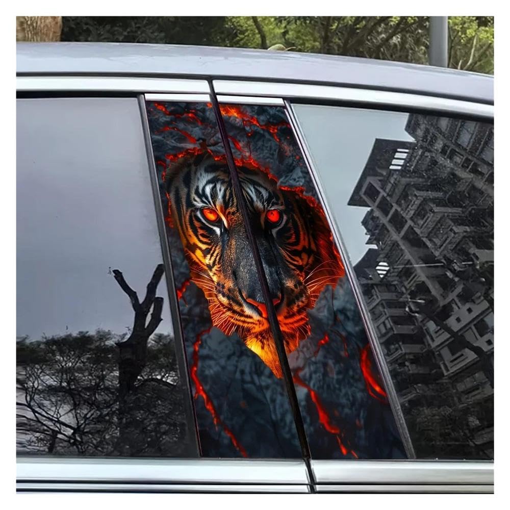 Sticker voiture tigre imperméable haute durabilité pour décoration automobile universelle