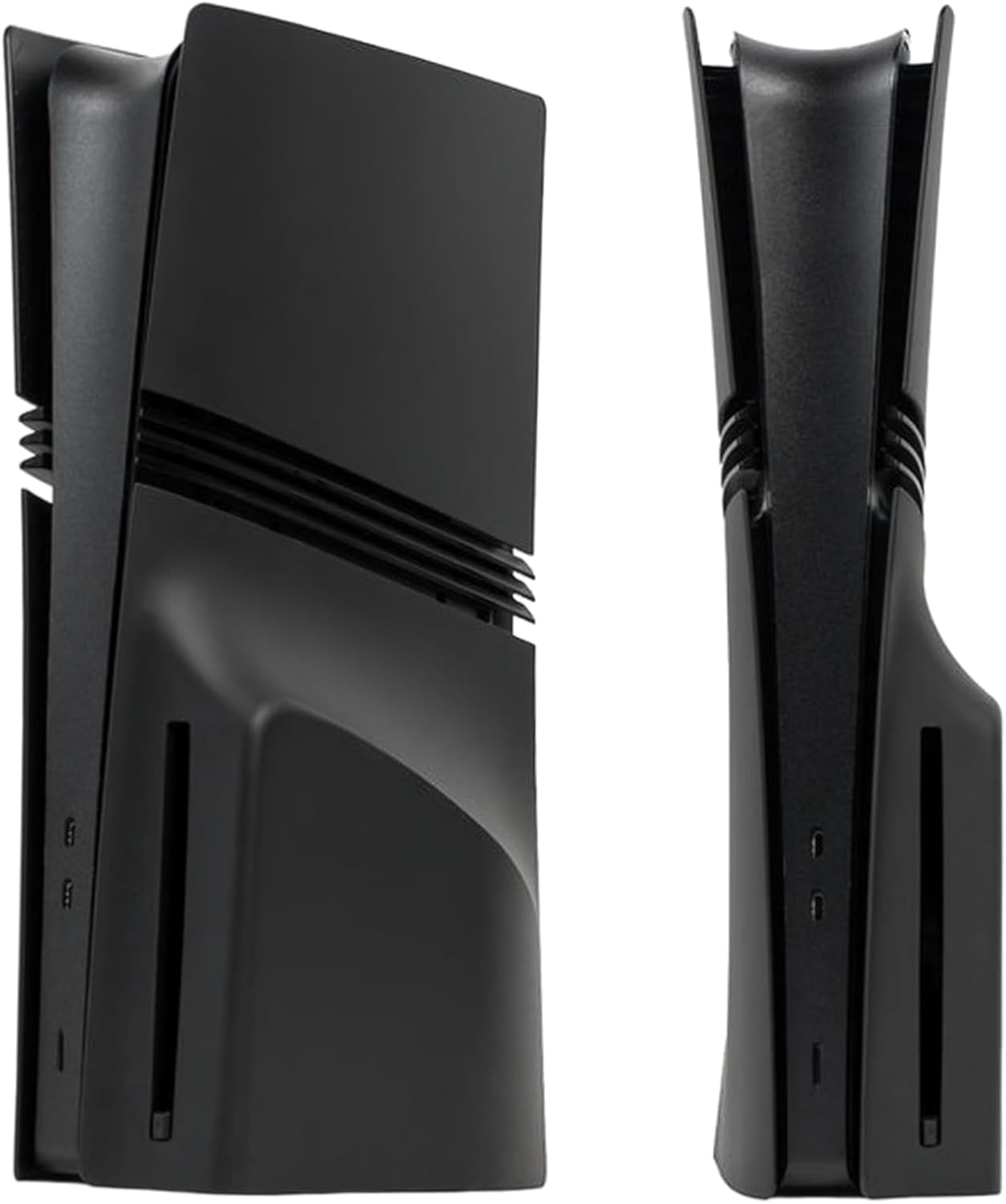 5PCS Face Plates Cover for PS5 Pro Disc and Digital Edition, Matte FacePlate Shell Accessories Compatible with PlayStation 5 Pro Protective Panel (Black) - Image 3