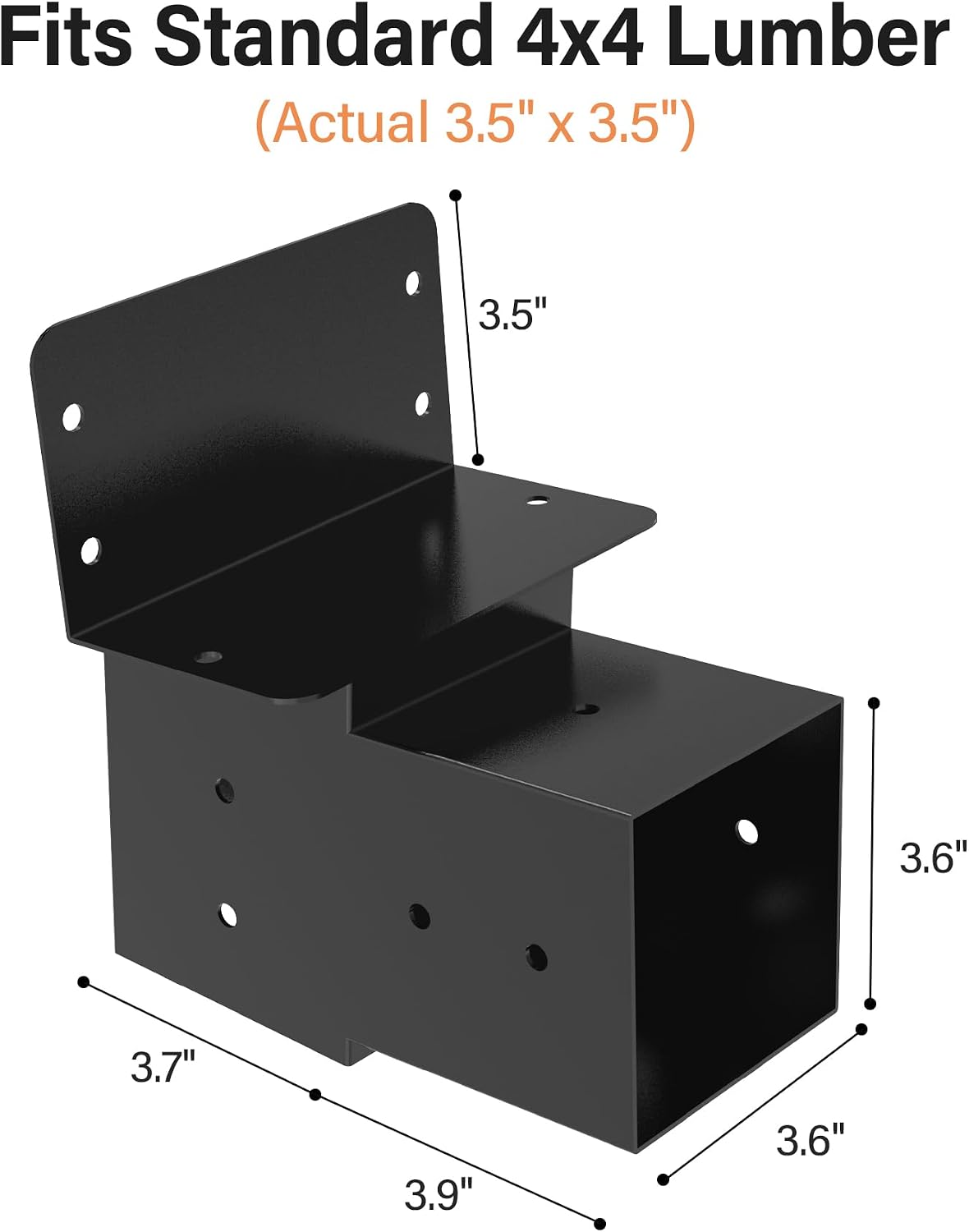 Deer Stand Brackets 4x4, Heavy Duty Deer Blind Brackets | Powder‑Coated, Ideal for Hunting Platforms, Elevated Blinds, Shooting Shacks, Tree Houses and Observation Decks