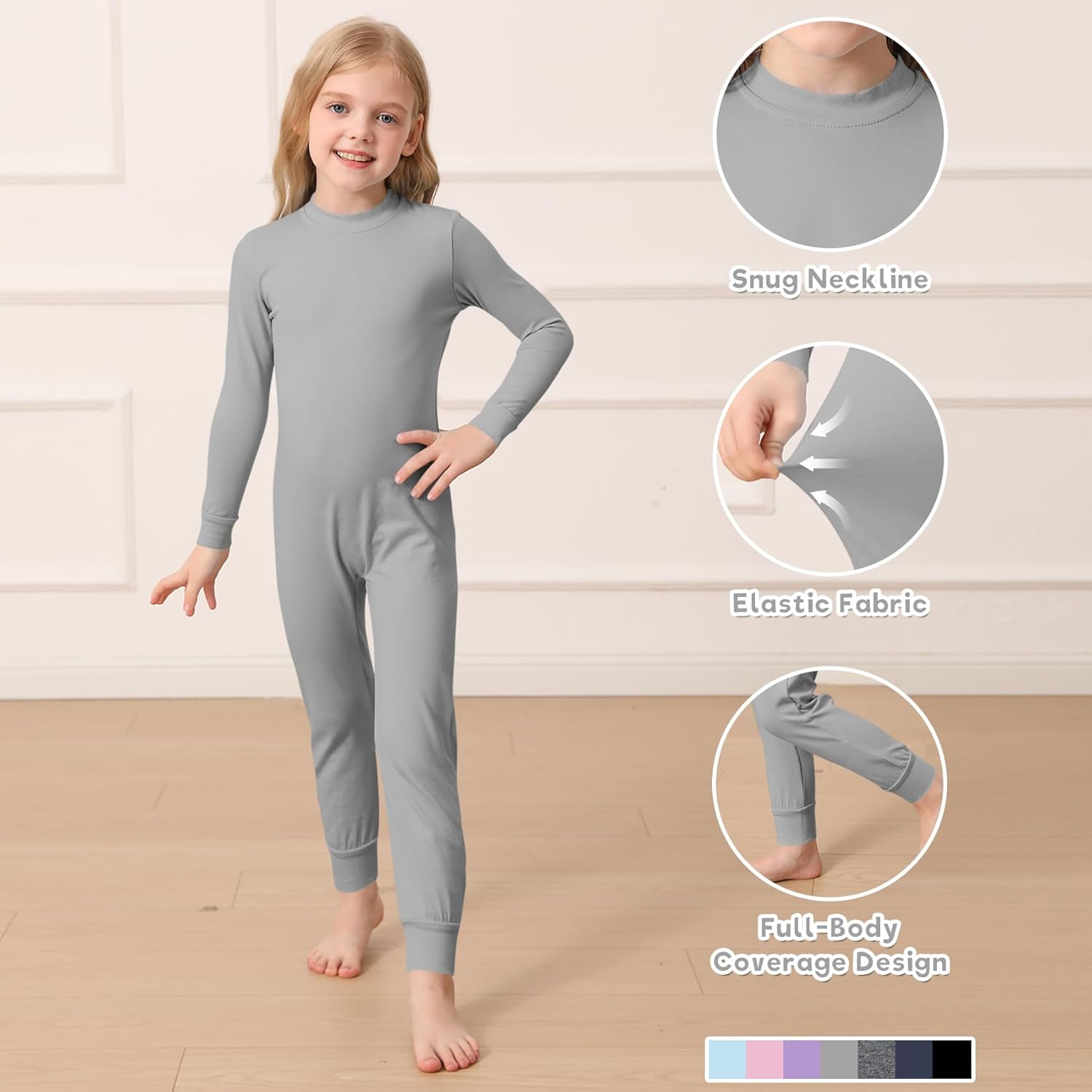 Adaptive Clothing for Special Needs Kids - Anti-Strip Zip Back Jumpsuit for Autism, Long Sleeve & Leg - Image 2