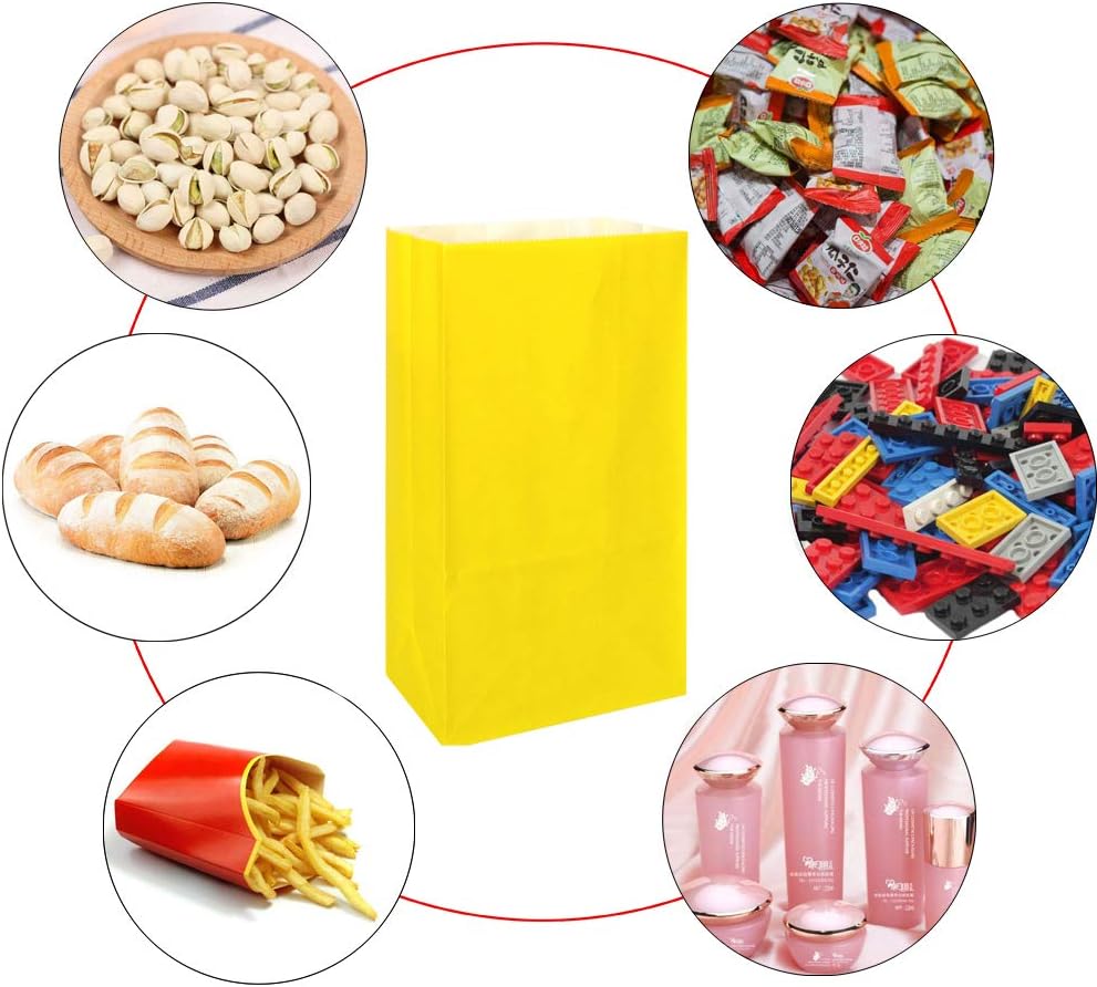 KEYYOOMY Small Bright Color Paper Bags Rainbow Party Favor Bags Party Goodie Bag Paper Lunch Bag (24 CT, 9.4 x 5.1 x 3.1 In) - Image 4