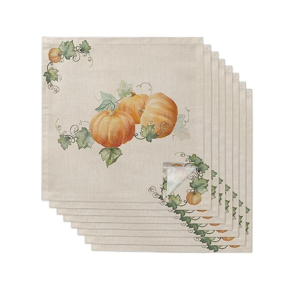 Servilletas de tela de otoño de 50 x 50 cm ideales como toalla de té y decoración de mesa