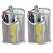 Bonsaii 2-Pack Round Steel Mesh Pen Pencil Desk Holder Organizer 3 Compartments,Sliver(W6808)