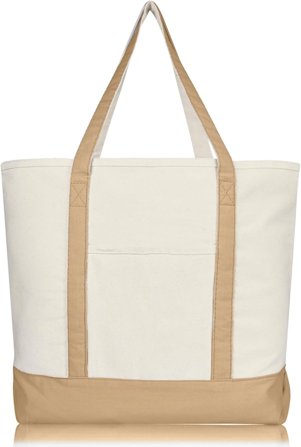 22" Heavy Duty Cotton Canvas Tote Bag (Zippered) - Image 3