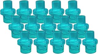 ELYSAID 100 Pack Green CPR One-Way Training Valves for Adult Masks - Individually Wrapped, Hygienic & Disposable