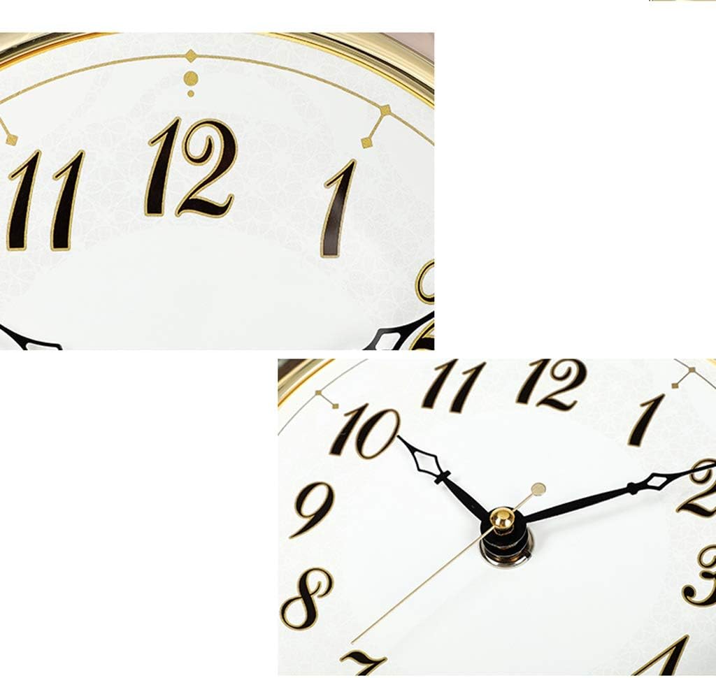 Butterfly Clock Pendulum Table Clock ABS Electroplating Small Table Clock Living Room Bedroom Decoration Table Clock Easy to Read Clock Gold Gray Table Clocks (Color : A) (B)